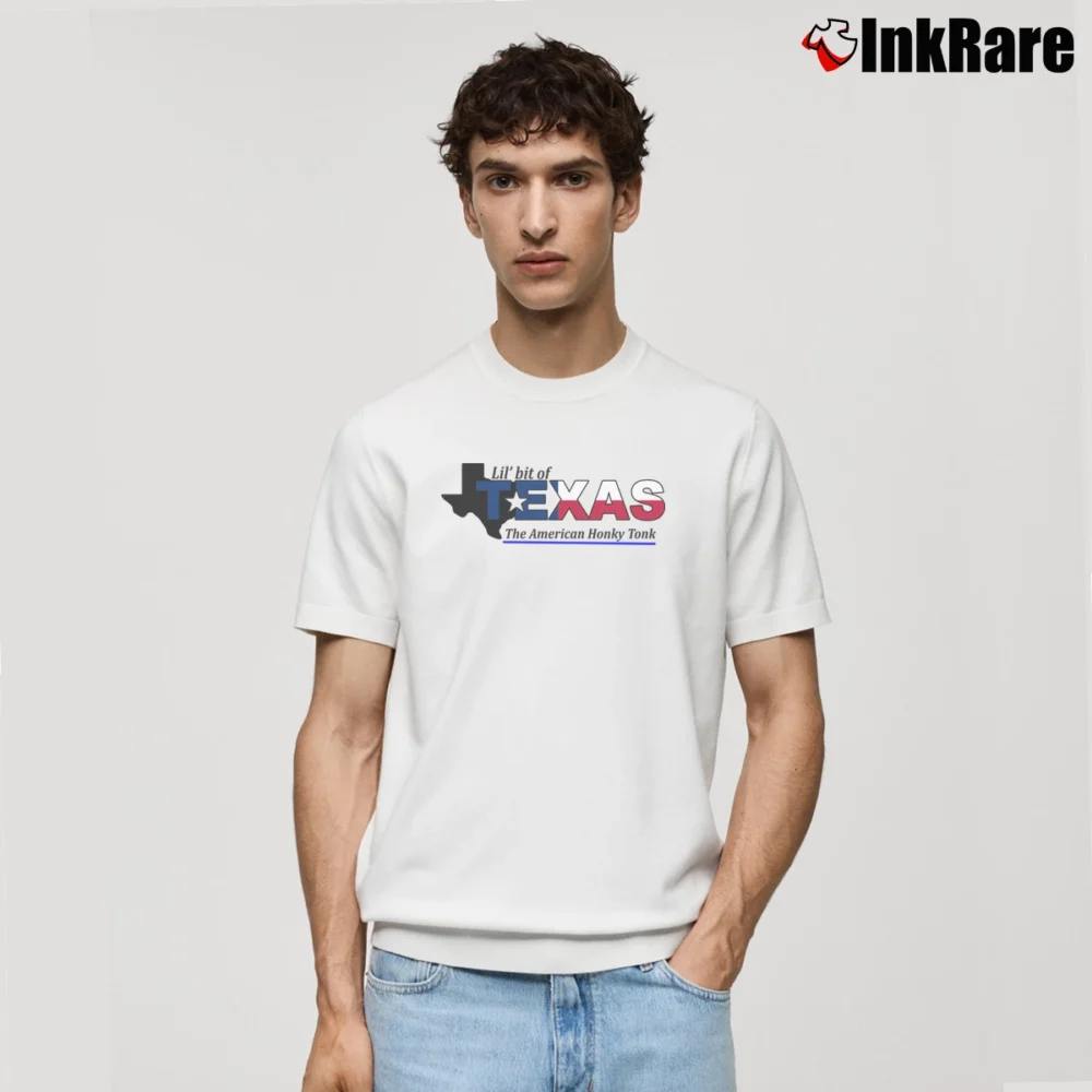 Men’s Lil Bit Of Texas The American Honky Tonk Classic T-Shirt in white | Soft, Breathable Everyday Wear