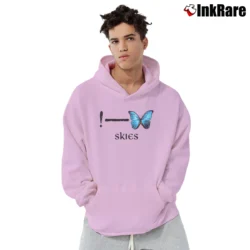 Men’s Lil Skies Butterfly Birthday Gift Pullover Hoodie in light pink | Cozy, Durable, Modern Fit