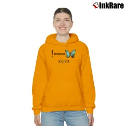 Women’s Lil Skies Butterfly Birthday Gift Cozy Hoodie in orange | Warm, Structured, Stylish