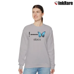 Women’s Lil Skies Butterfly Birthday Gift Relaxed Sweatshirt in sport grey | Soft, Laid-Back Vibe