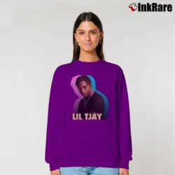 Women’s Lil Tjay Birthday Gift Graphic Relaxed Sweatshirt in purple | Soft, Laid-Back Vibe