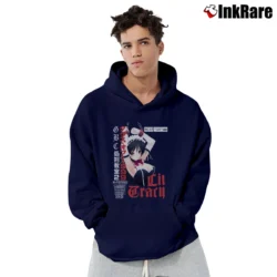 Men’s Lil Tracy Vhs Japanese Graphic Pullover Hoodie in navy | Cozy, Durable, Modern Fit