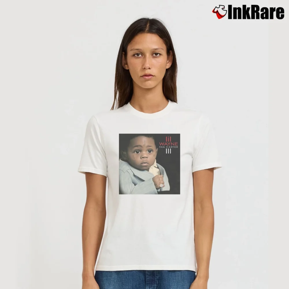 Women’s Lil Wayne Tha Carter Iii Casual Music Signature T-Shirt in white | Soft, Flattering Fit