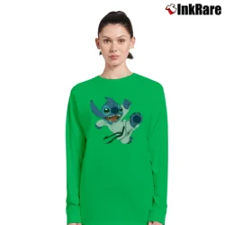 Women’s Lilo And Stitch Karate Kick Disney Long-Sleeve Top in irish green | Sleek, Versatile, All-Season