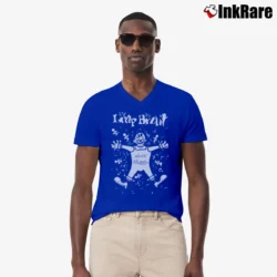 Men’s limp bizkit knife throwing clown nu metal V-Neck Tee in royal blue | Sharp, Breathable, Everyday Staple