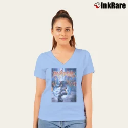 Women’s limp bizkit significant other album art V-Neck Tee in light blue | Chic Neckline, Soft Texture