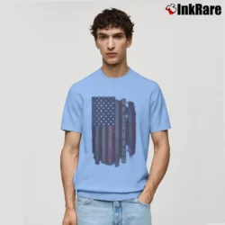 Men’s Lin Upchurch Family American Flag Classic T-Shirt in light blue | Soft, Breathable Everyday Wear