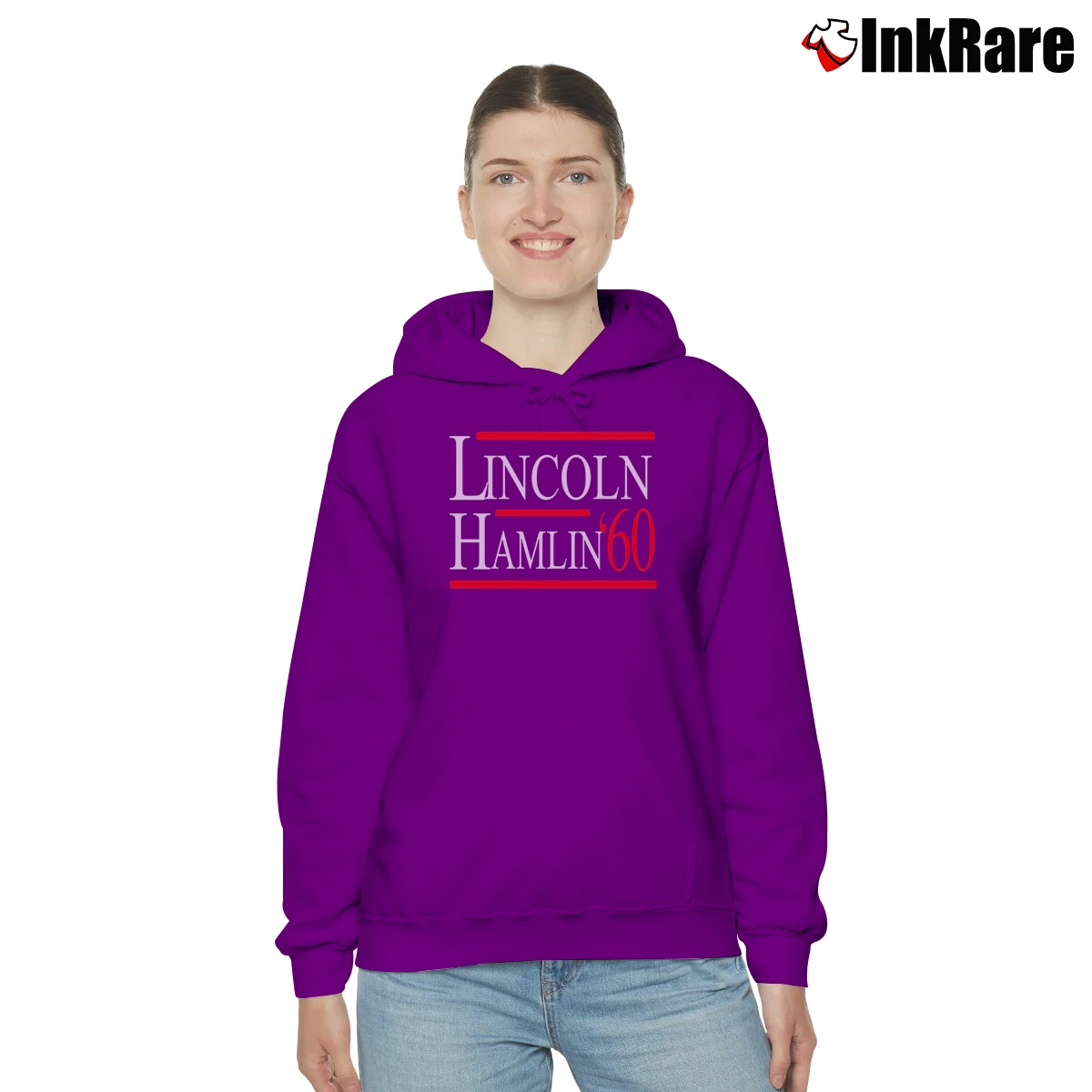 Women’s Lincoln Hamlin 60 Campaign Republican Democrat Cozy Hoodie in purple | Warm, Structured, Stylish