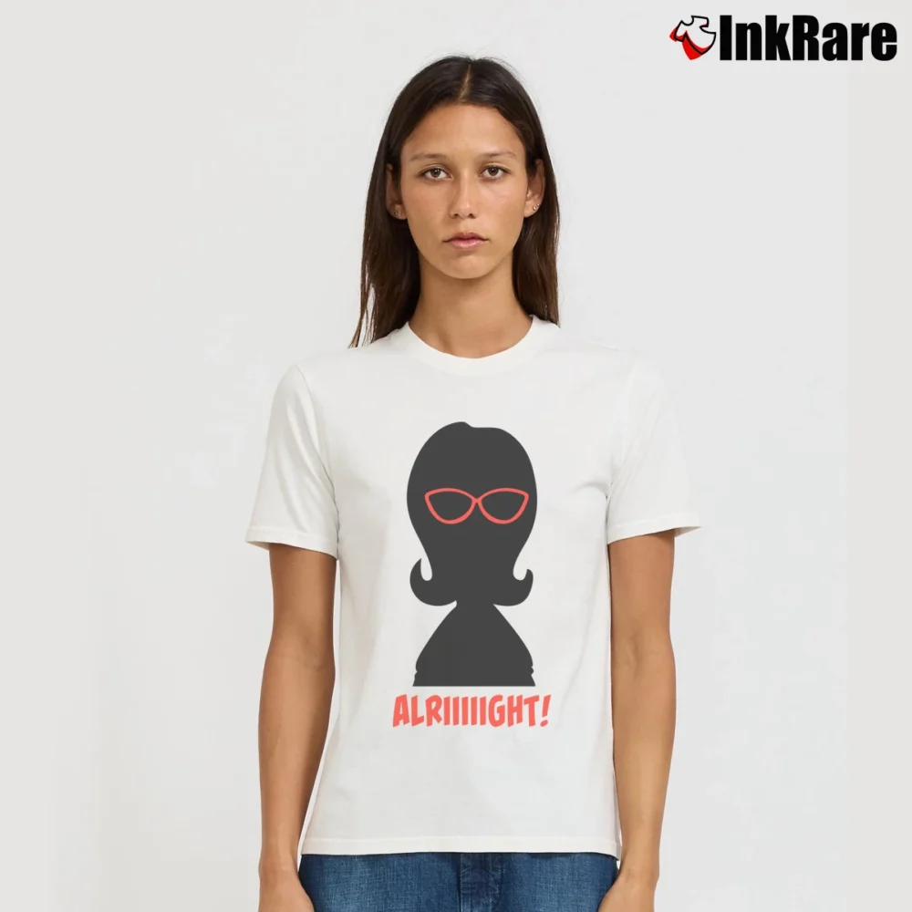 Women’s Linda Is Alriiiiight Bob's Burgers Signature T-Shirt in white | Soft, Flattering Fit