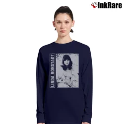 Women’s linda ronstadt 80s 90s vintage distressed retro Long-Sleeve Top in navy | Sleek, Versatile, All-Season