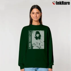 Women’s linda ronstadt 80s 90s vintage distressed retro Relaxed Sweatshirt in forest green | Soft, Laid-Back Vibe