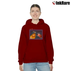 Women’s Lion King Disney Movie Promo 90s Cozy Hoodie in maroon | Warm, Structured, Stylish