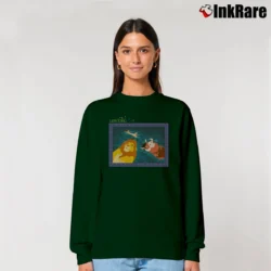Women’s Lion King Disney Movie Promo 90s Relaxed Sweatshirt in forest green | Soft, Laid-Back Vibe