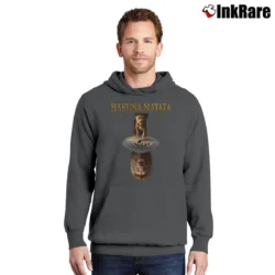 Men’s Lion King Hakuna Matata Reflection Pullover Hoodie in charcoal | Cozy, Durable, Modern Fit