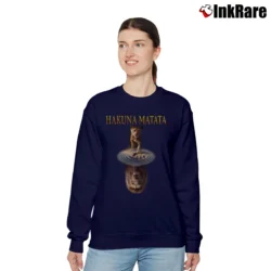 Women’s Lion King Hakuna Matata Reflection Relaxed Sweatshirt in navy | Soft, Laid-Back Vibe