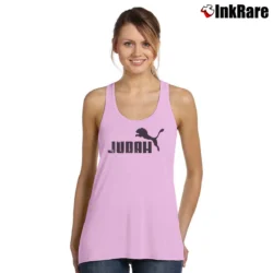 Women’s Lion Of Judah Puma Style Religious Tank Top in light pink | Lightweight, Movement-Friendly