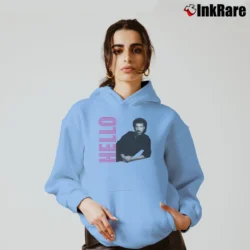 Women’s lionel richie hello vintage soul music Cozy Hoodie in light blue | Warm, Structured, Stylish