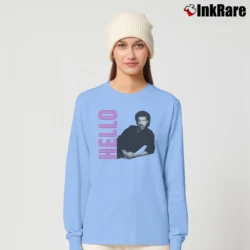 Women’s lionel richie hello vintage soul music Long-Sleeve Top in light blue | Sleek, Versatile, All-Season
