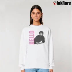 Women’s lionel richie hello vintage soul music Relaxed Sweatshirt in white | Soft, Laid-Back Vibe