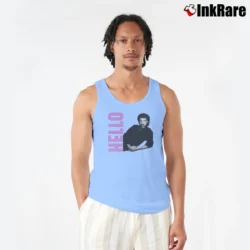 Men’s lionel richie hello vintage soul music Tank Top in light blue | Breathable, Active-Friendly Design