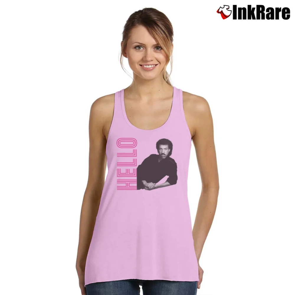 Women’s lionel richie hello vintage soul music Tank Top in light pink | Lightweight, Movement-Friendly