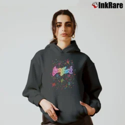 Women’s Lisa Frank Colorful Retro Graphic Cozy Hoodie in charcoal | Warm, Structured, Stylish