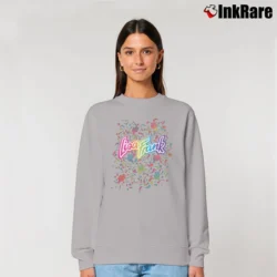 Women’s Lisa Frank Colorful Retro Graphic Relaxed Sweatshirt in sport grey | Soft, Laid-Back Vibe