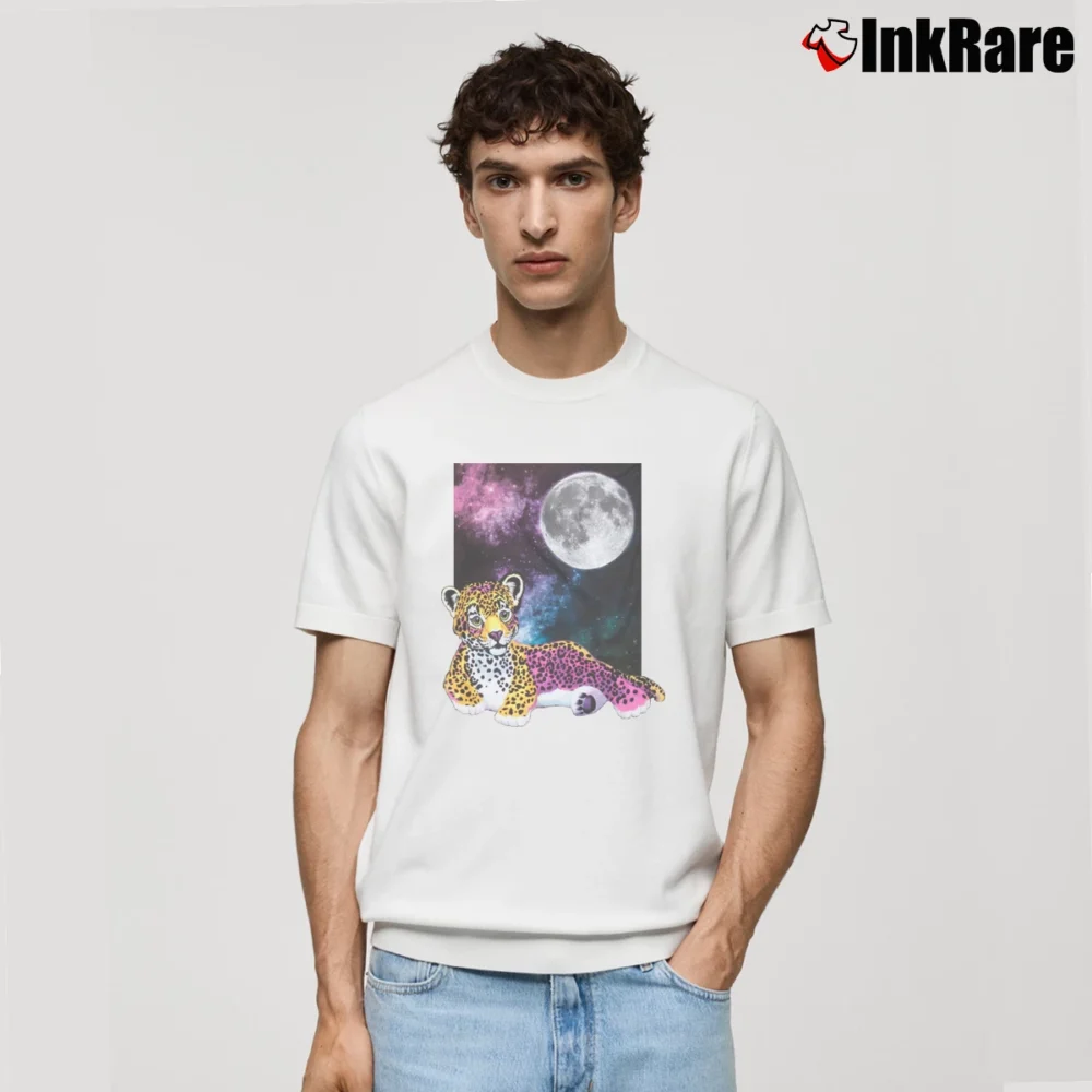 Men’s Lisa Frank Rainbow Leopard Be Spotted Classic T-Shirt in white | Soft, Breathable Everyday Wear