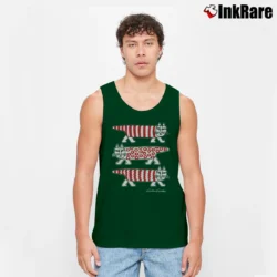 Men’s Lisa Larson Uniqlo Cat Tank Top in forest green | Breathable, Active-Friendly Design