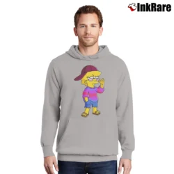 Men’s Lisa Simpson Birthday Gift Cool Cartoon Pullover Hoodie in sport grey | Cozy, Durable, Modern Fit