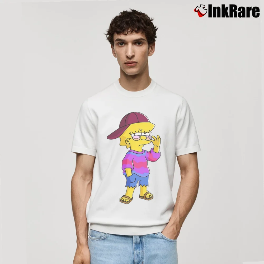 Men’s Lisa Simpson Birthday Gift Cool Cartoon Classic T-Shirt in white | Soft, Breathable Everyday Wear