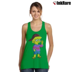 Women’s Lisa Simpson Birthday Gift Cool Cartoon Tank Top in irish green | Lightweight, Movement-Friendly