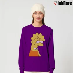 Women’s Lisa Simpson The Simpsons Cartoon Gifts Long-Sleeve Top in purple | Sleek, Versatile, All-Season