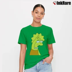 Women’s Lisa Simpson The Simpsons Cartoon Gifts Signature T-Shirt in irish green | Soft, Flattering Fit