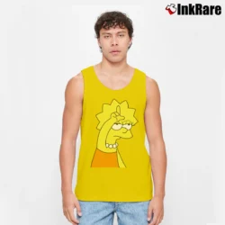 Men’s Lisa Simpson The Simpsons Cartoon Gifts Tank Top in yellow | Breathable, Active-Friendly Design
