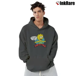 Men’s Lisa The Vegetarian Simpsons Graphic Pullover Hoodie in charcoal | Cozy, Durable, Modern Fit