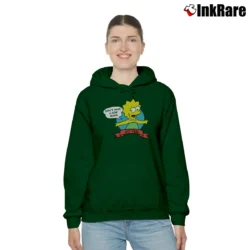 Women’s Lisa The Vegetarian Simpsons Graphic Cozy Hoodie in forest green | Warm, Structured, Stylish