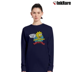 Women’s Lisa The Vegetarian Simpsons Graphic Long-Sleeve Top in navy | Sleek, Versatile, All-Season