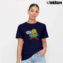 Women’s Lisa The Vegetarian Simpsons Graphic Signature T-Shirt in navy | Soft, Flattering Fit