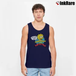 Men’s Lisa The Vegetarian Simpsons Graphic Tank Top in navy | Breathable, Active-Friendly Design