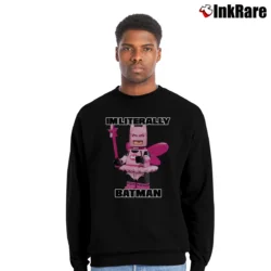 Men’s Literally Me Batman Comic Superhero Crewneck Sweatshirt in black | Cozy Fabric, Clean Style