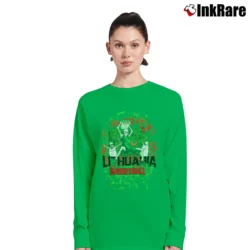 Women’s Lithuania Basketball Grateful Dead Skullman Vintage Rare Unique Band Long-Sleeve Top in irish green | Sleek, Versatile, All-Season