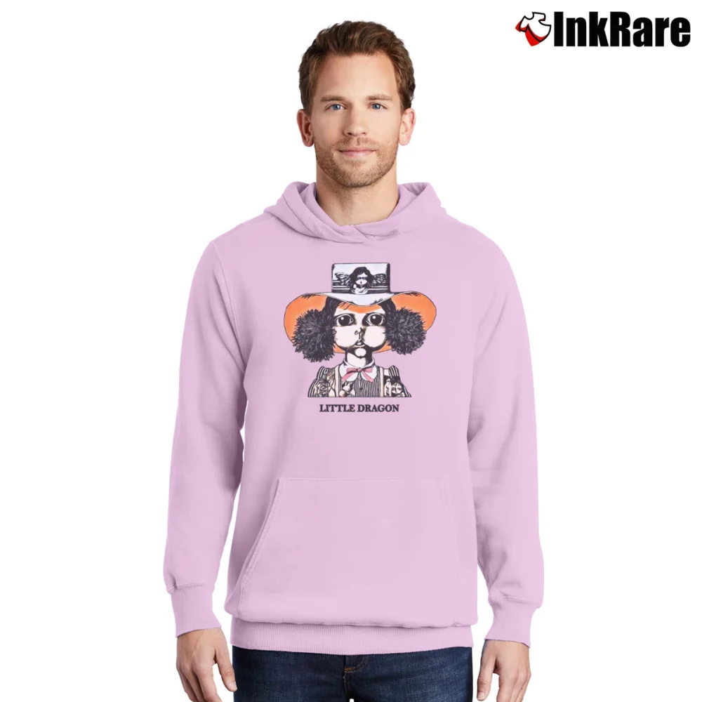 Men’s Little Dragon Graphic Pullover Hoodie in light pink | Cozy, Durable, Modern Fit