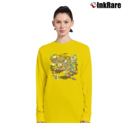 Women’s Little Dragon Machine Dreams Band Long-Sleeve Top in yellow | Sleek, Versatile, All-Season