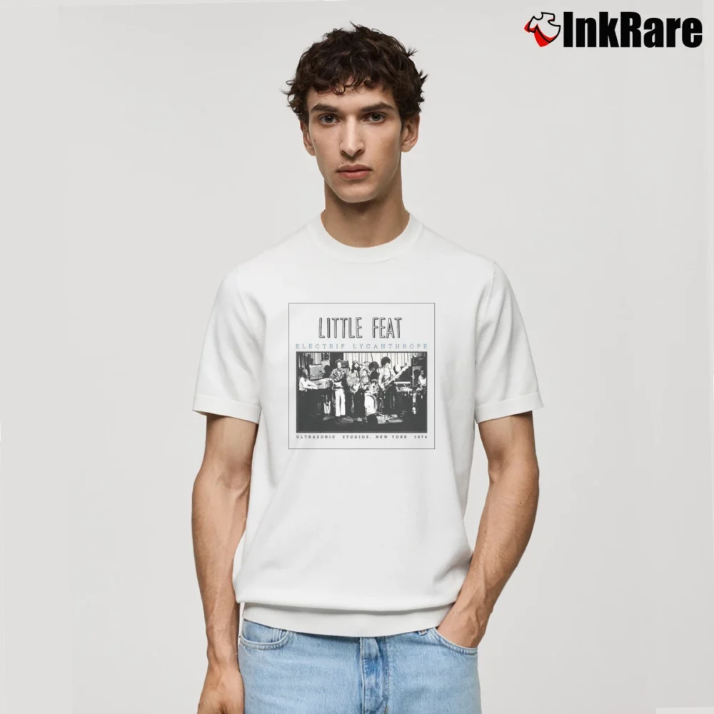Men’s Little Feat Rock Band Electrif Lycanthrope Classic T-Shirt in white | Soft, Breathable Everyday Wear