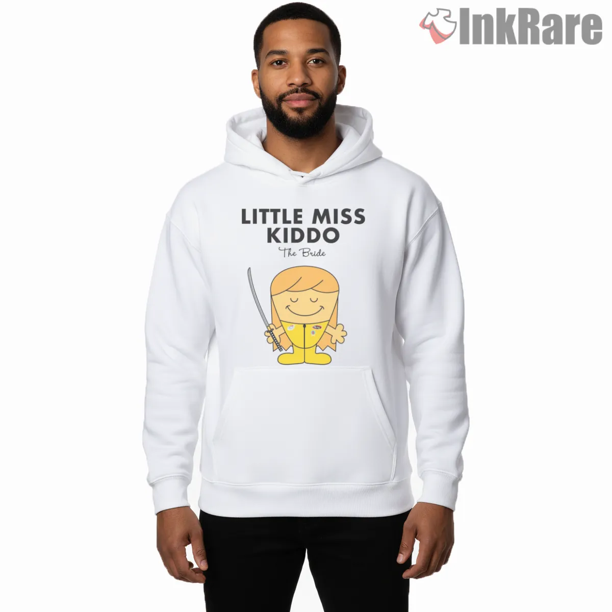 Little Miss Kiddo Cute Cartoon Beatrix Kill Bill Shirt on white hoodie for men graphic tee