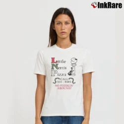 Women’s Little Nero's Pizza Home Alone T-Shirt in white | Soft, Flattering Fit