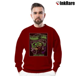 Men’s Lizard Lick Towing Ron Chain Crewneck Sweatshirt in maroon | Cozy Fabric, Clean Style