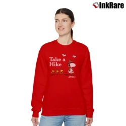 Women’s LL Bean Peanuts Adults Relaxed Sweatshirt in red | Soft, Laid-Back Vibe
