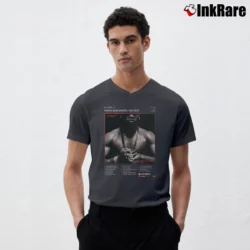Men’s ll cool j mama said knock you out hip hop classic V-Neck Tee in charcoal | Sharp, Breathable, Everyday Staple